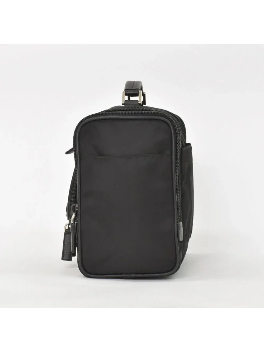 Prada Re-Nylon Travel Bag Carry on Pouch Nylon Saffiano Leather Triangle Logo